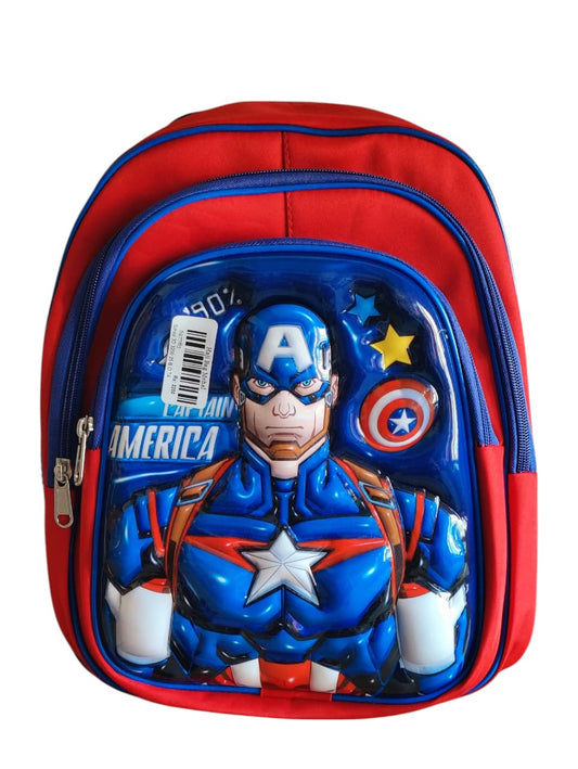3D Captain America Adventure Backpack for Kids