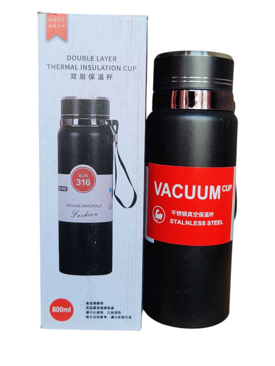 Vacuum 800 ML Stainless steel Hot And Cool Bottles