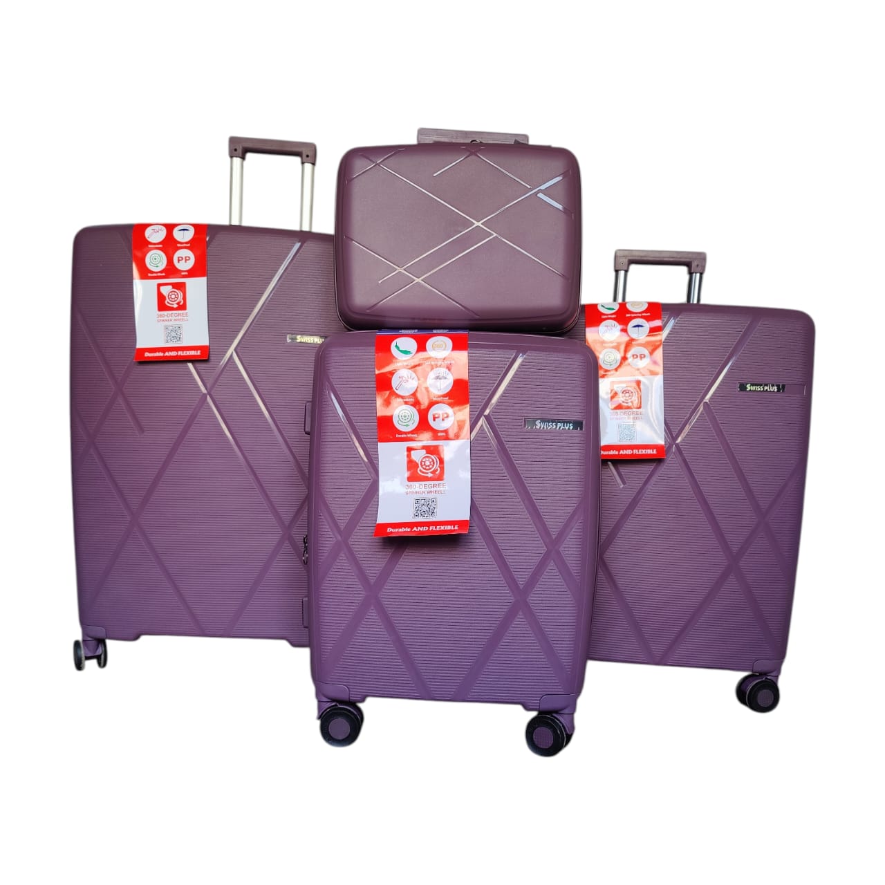 Swiss Plus Unbreakable PP Luggage – Lightweight, Durable & Travel-Ready