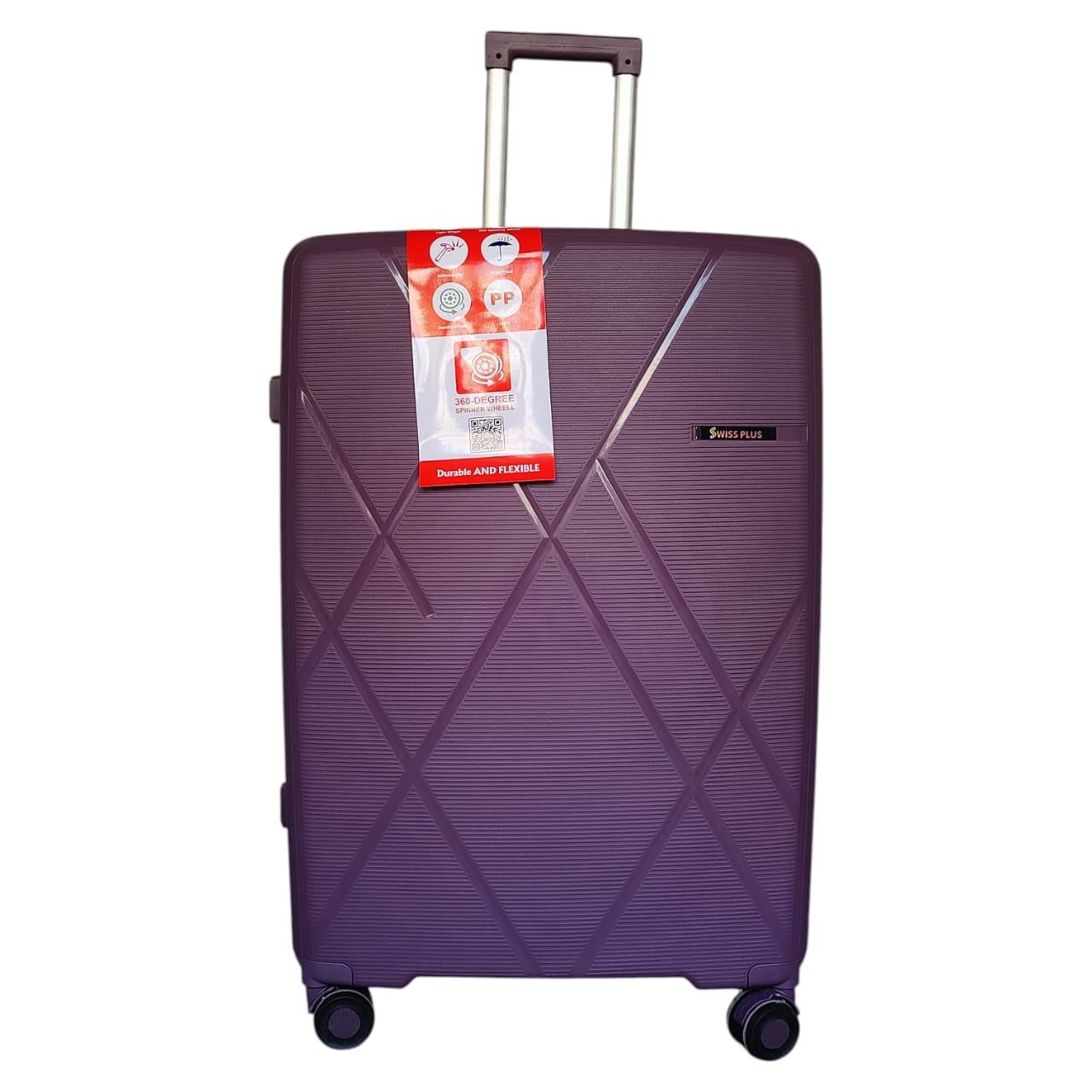 Swiss Plus Unbreakable PP Luggage – Lightweight, Durable & Travel-Ready