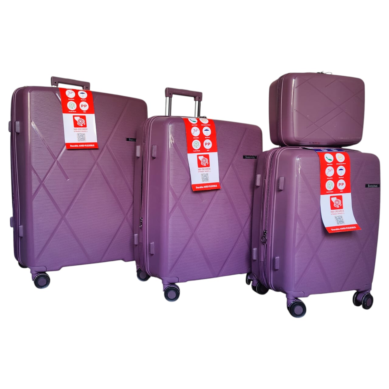 Swiss Plus Unbreakable PP Luggage – Lightweight, Durable & Travel-Ready