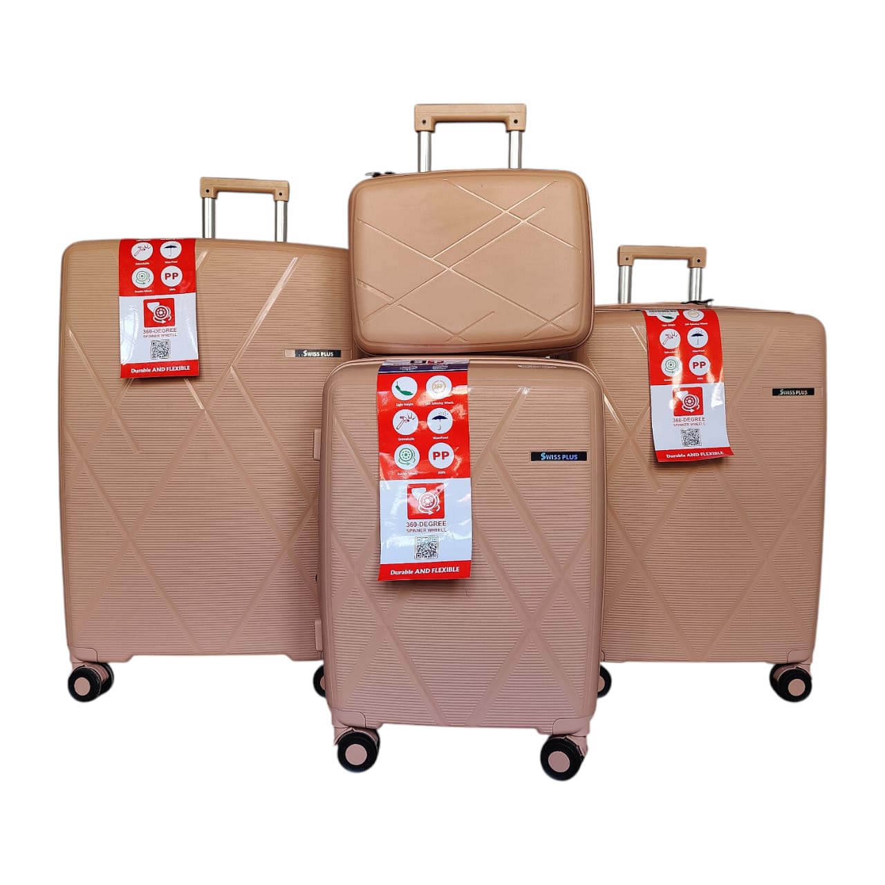 Swiss Plus Unbreakable PP Luggage – Lightweight, Durable & Travel-Ready