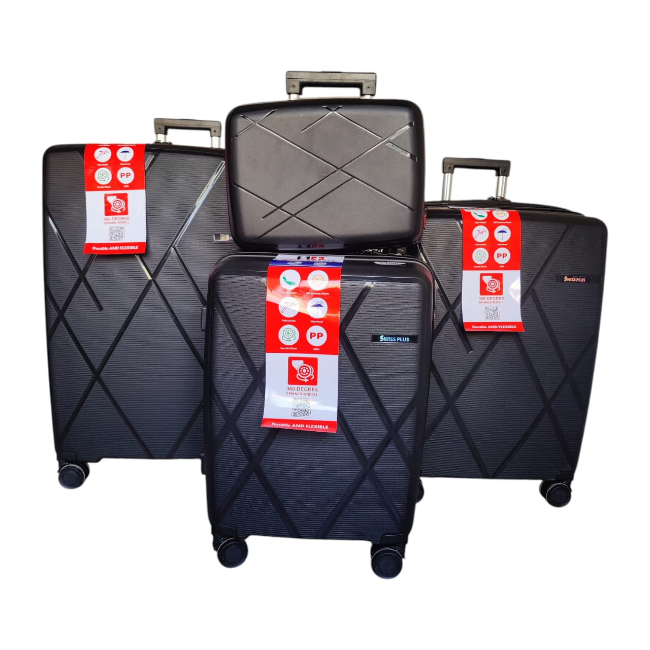 Swiss Plus Unbreakable PP Luggage – Lightweight, Durable & Travel-Ready