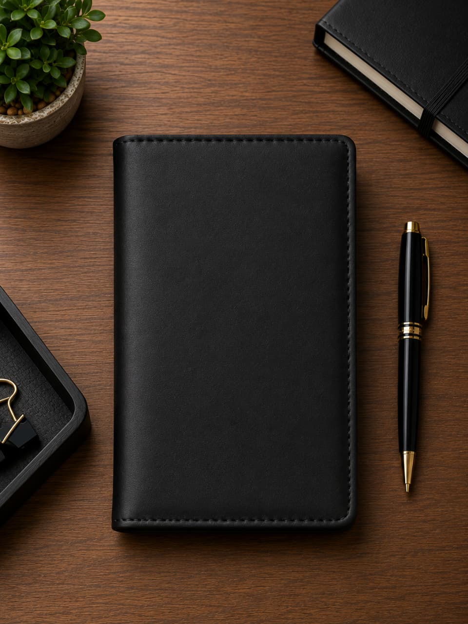 Original Leather Long Wallet (9 × 5 Inches)