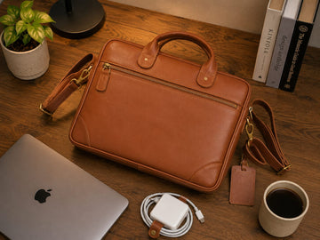 Original Leather Office & Laptop Bag (15 × 11 Inches)