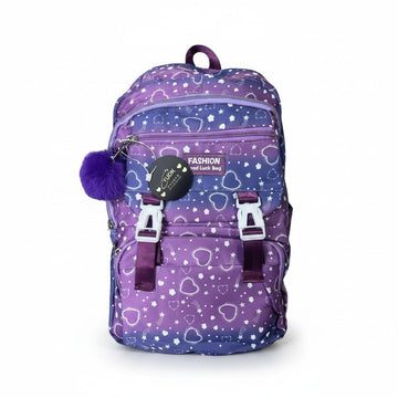 Fashion Good Luck School Backpack for Class 1–4 – 5 Main Pockets with Side & Back Pockets