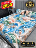 5D Digital Print 3-Piece Bedsheet Set – Imported Microfiber Fabric