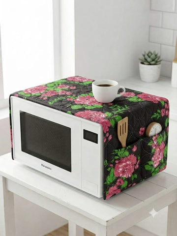 Premium Quilted Waterproof Fridge Cover – Printed & Plain | 6 Pockets