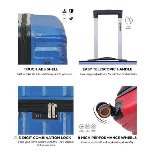 AEROPACK Electric Blue Luggage Set: Your Ultimate Travel Companion