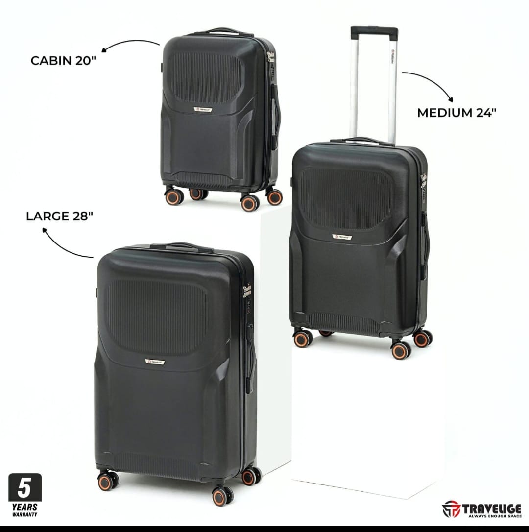 Elevate Your Journey: Introducing the ARMORSHELL (IZOD Regina) 3-Piece Hardside Luggage Set in Attitude Black