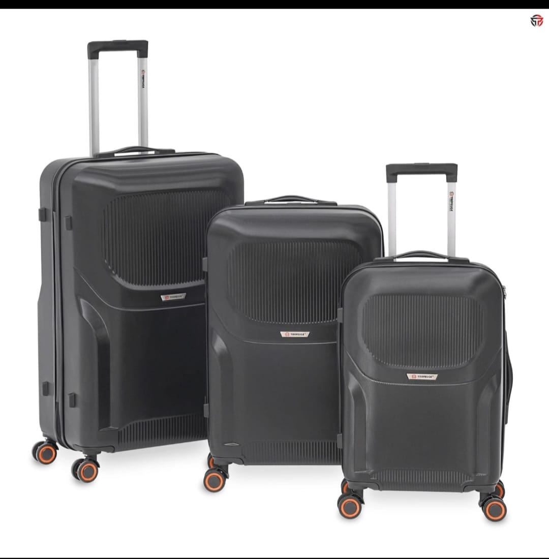 Elevate Your Journey: Introducing the ARMORSHELL (IZOD Regina) 3-Piece Hardside Luggage Set in Attitude Black