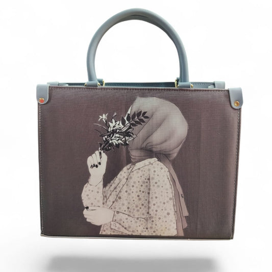 Elegant "Blossoming Spirit" Hijabi Art Tote Bag