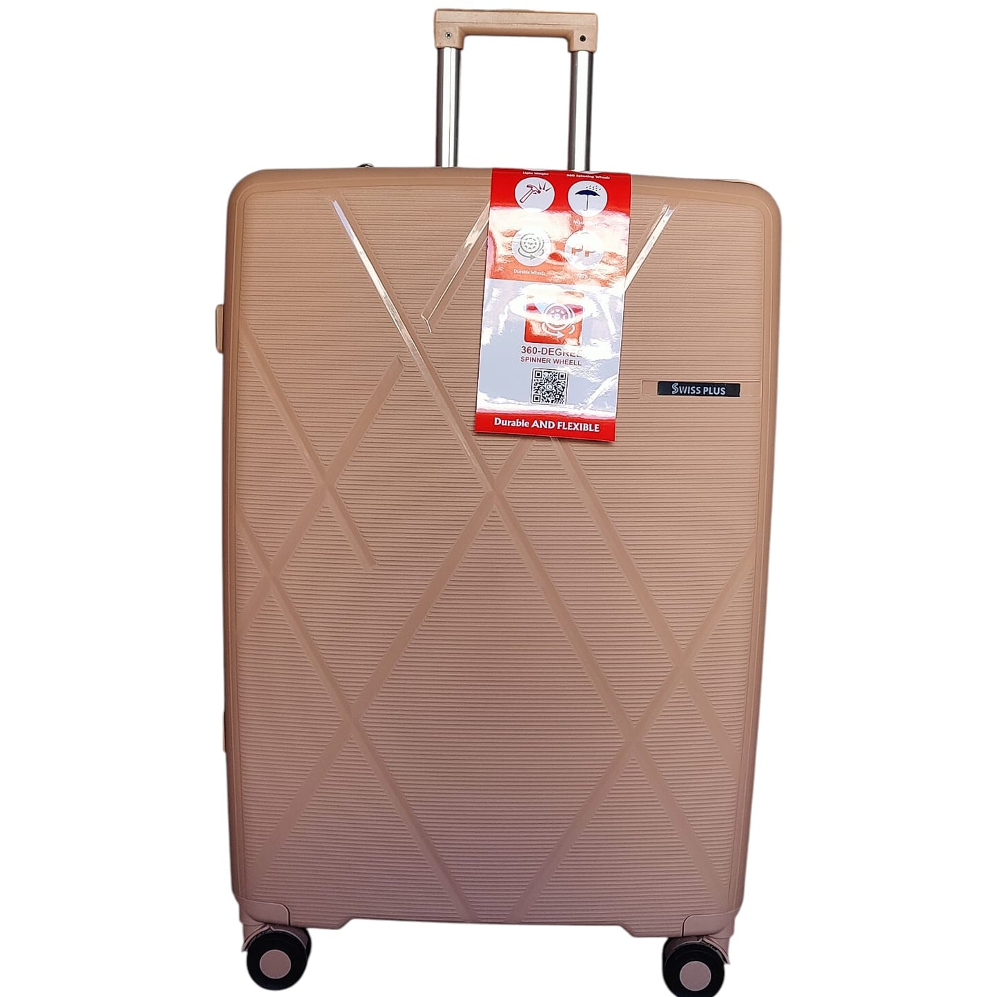 Swiss Plus PP Unbreakable Luggage – 4 Piece Premium Travel Set