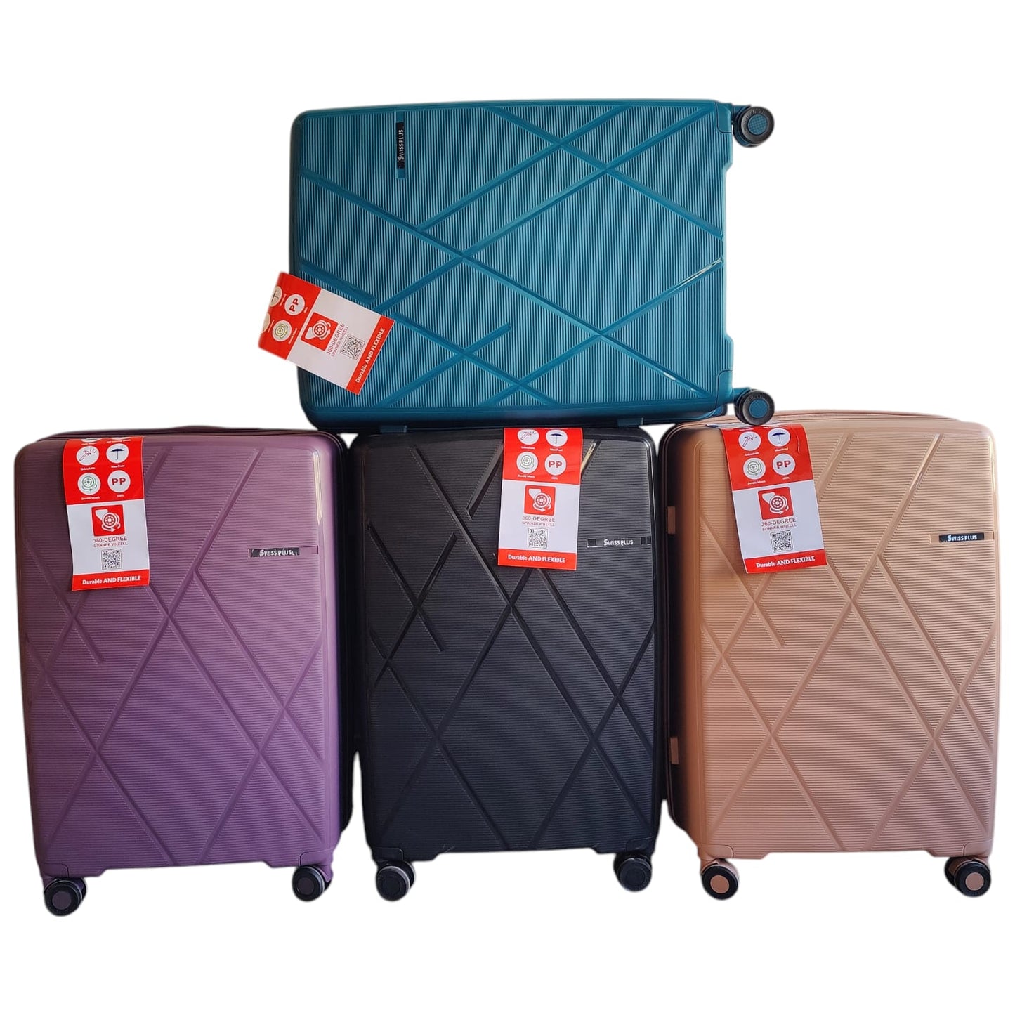 Swiss Plus Expandable PP Luggage – Premium, Unbreakable & Travel-Ready