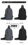 11-Inch Waterproof Anti-Theft Cross Body Bag with USB Port & Durable Clip