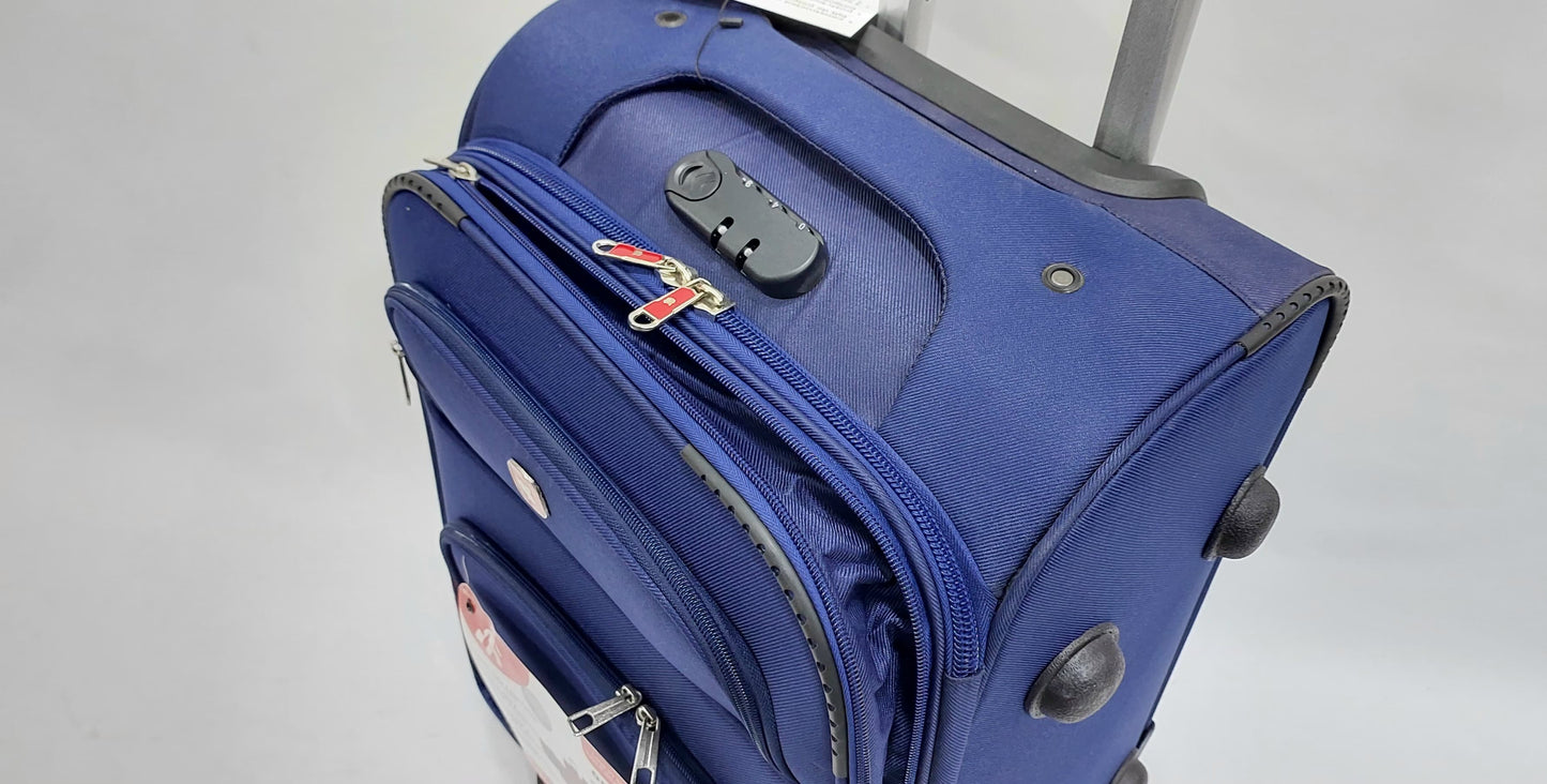 Set Of 4 Imported 4Wheels Fabric Material Luggage in jumbo Size