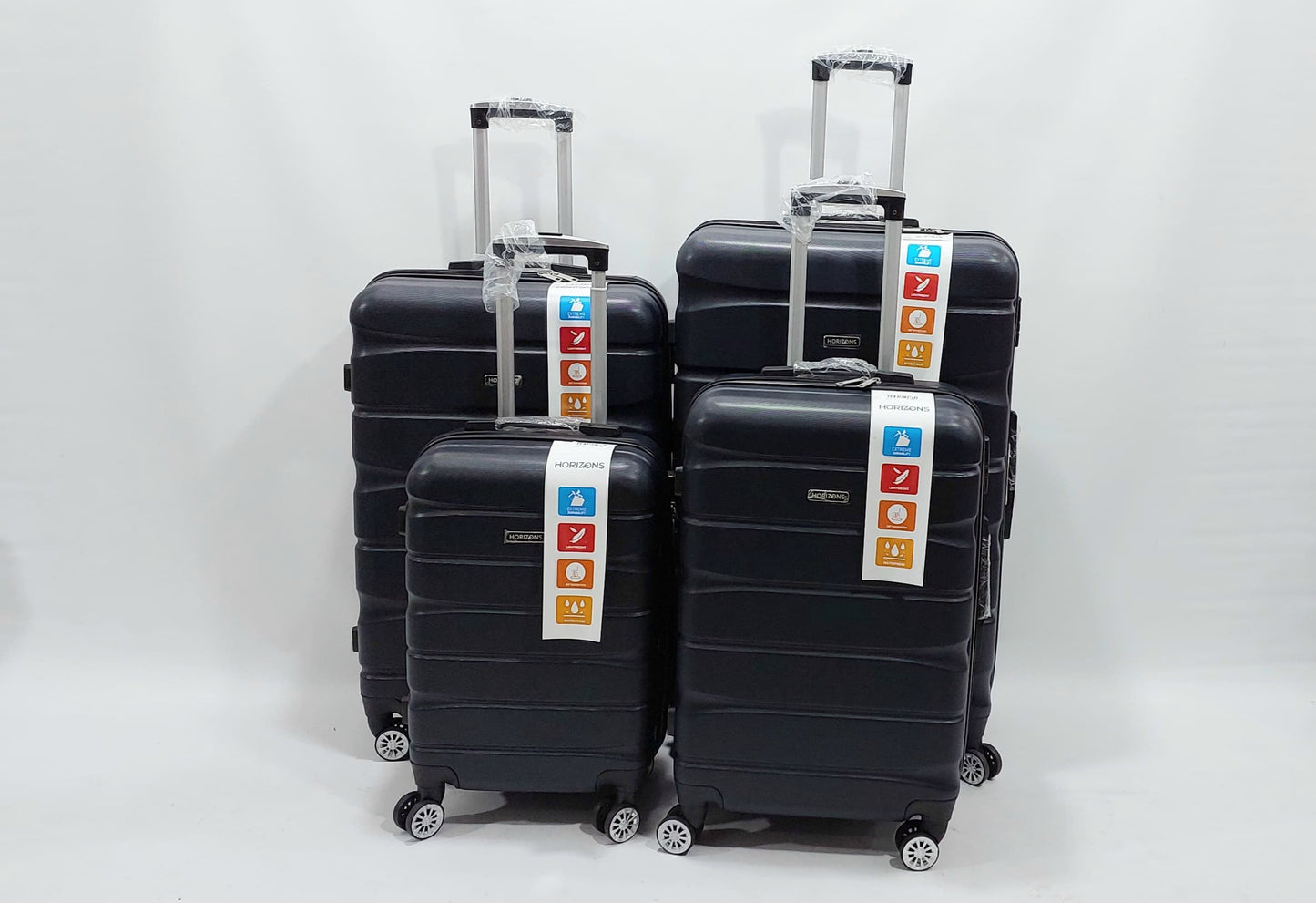 Set Of 4 Imported Luggage Unbreakable Fiber 360 Degree Moving
