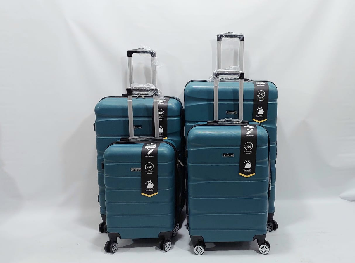 Set Of 4 Imported Luggage Unbreakable Fiber 360 Degree Moving